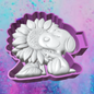 3D  Snoopy hugging a sunflower car freshie molds.