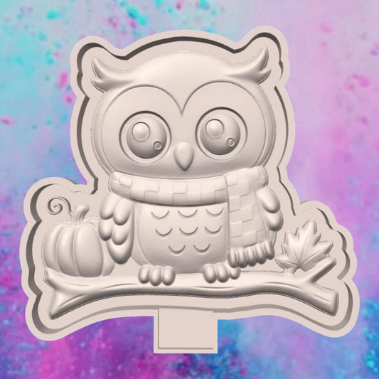 3D fall owl car freshie molds.