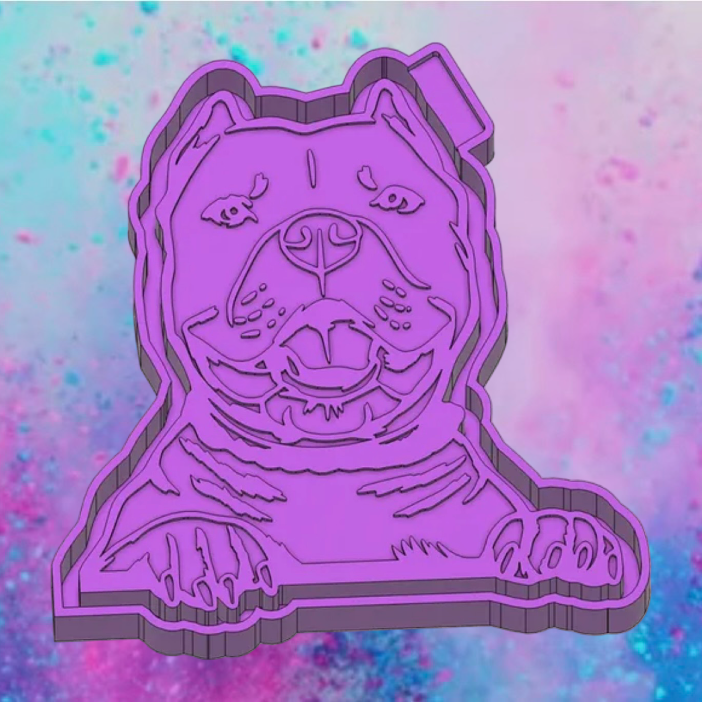 Bull dog car freshie mold