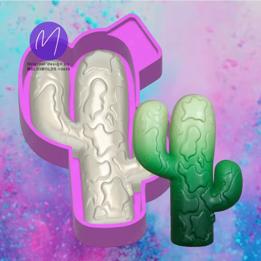 3D cow print cactus car freshie mold