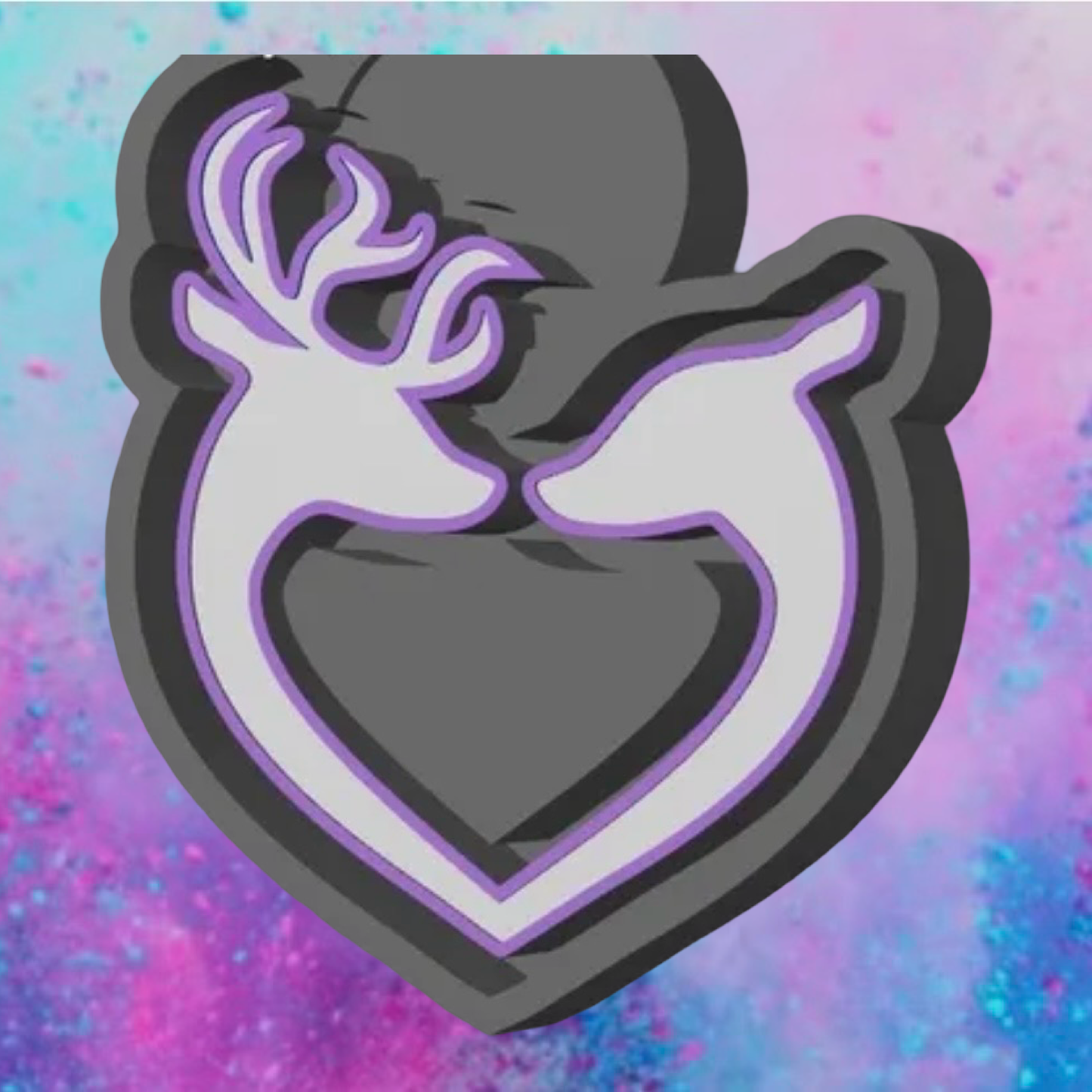 2 deer lovers freshie mold