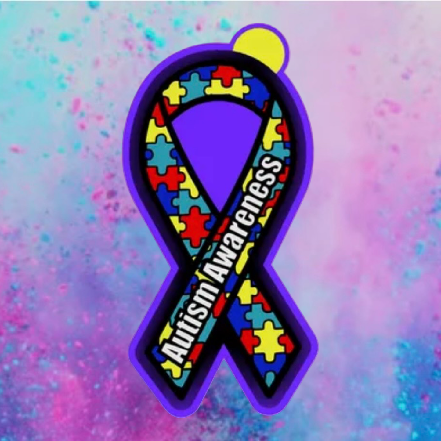 Autism ribbon freshie mold