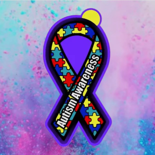 Autism ribbon freshie mold