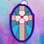 Cross with magnolia freshie mold