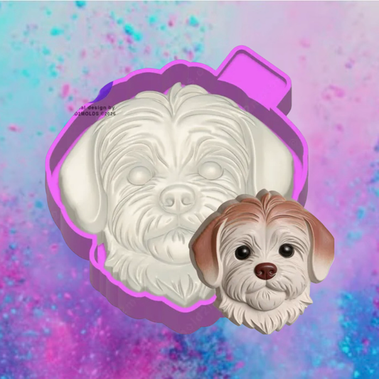 3D Maltese dog freshie mold