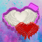 3D heart Angel wings freshie mold