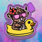 Highland cow on duck float freshie mold