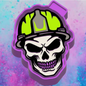 Construction hard hat skull freshie mold