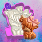 3D print baby highland cow with bow car freshie mold