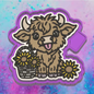 Cute cow with sunflower freshie mold
