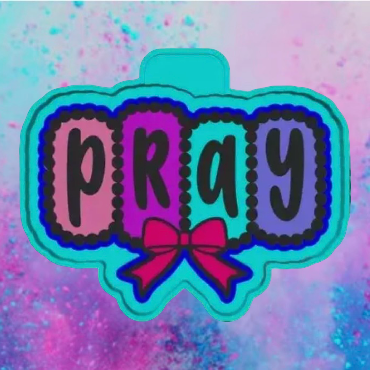 Pray with bow freshie mold