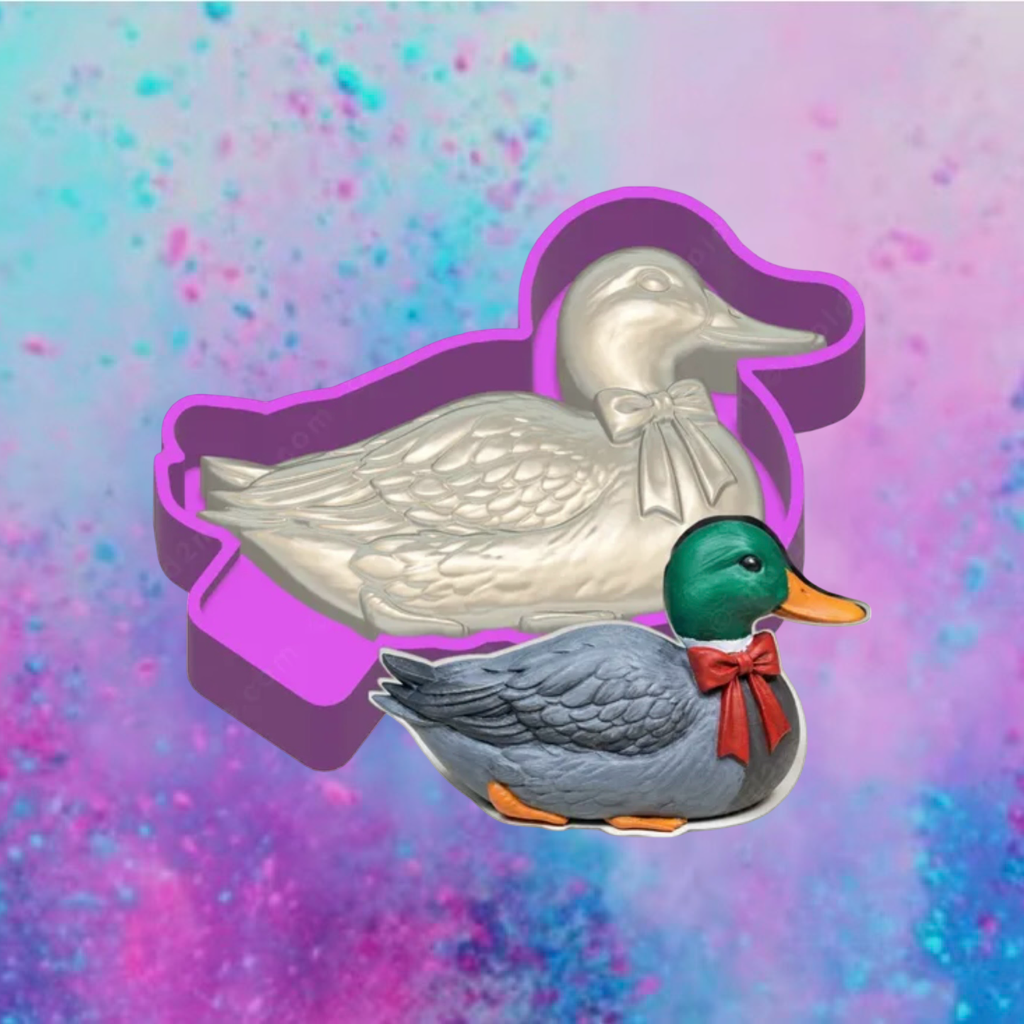 3D Mallard duck freshie mold