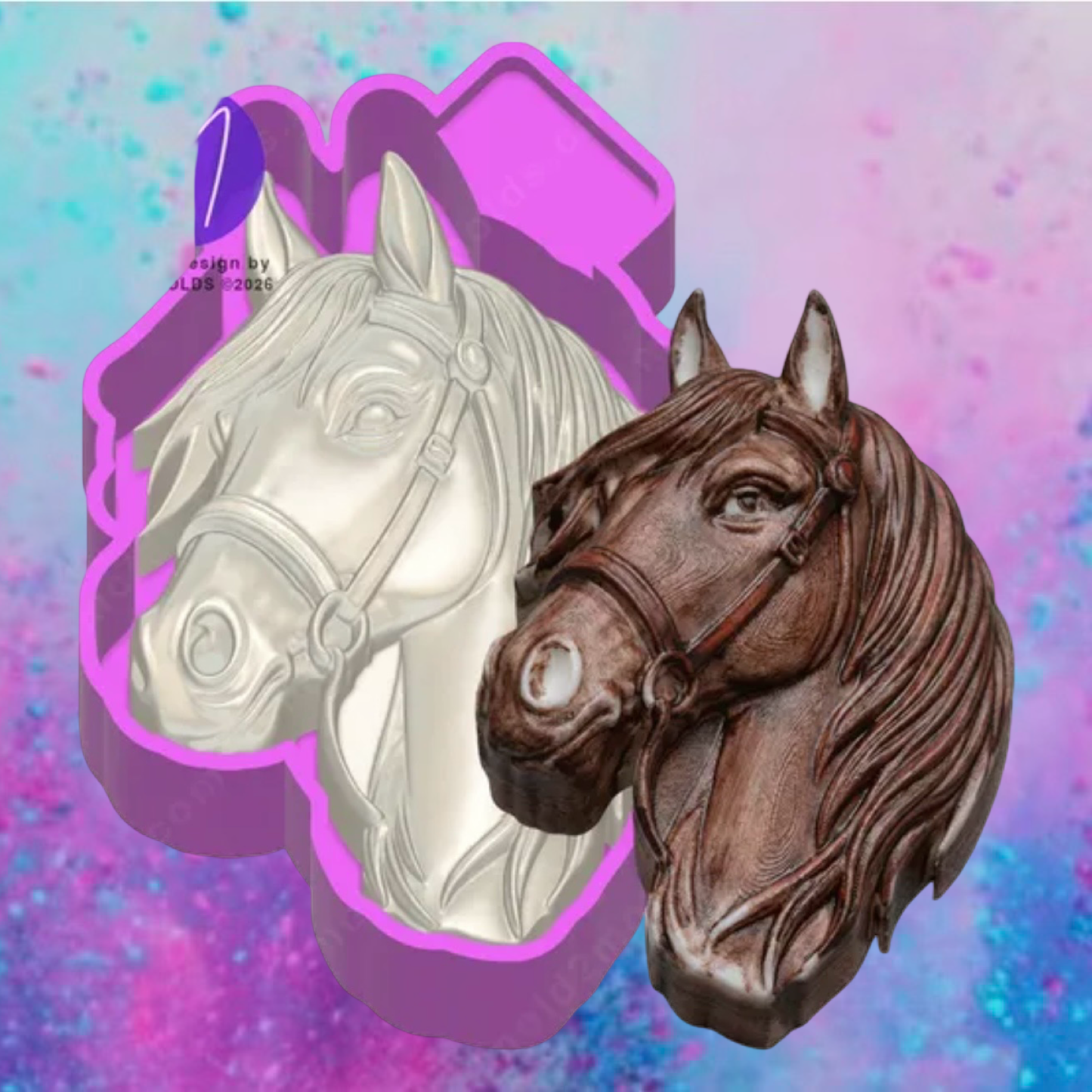3D print horse head freshie mold