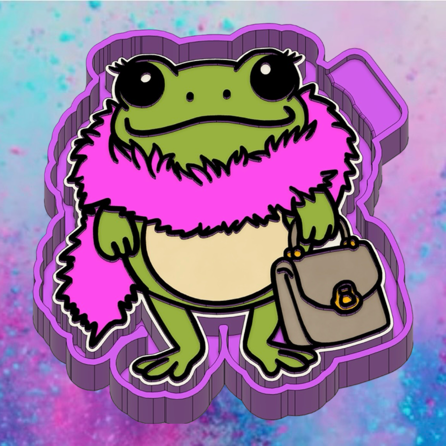 Lady frog freshie mold