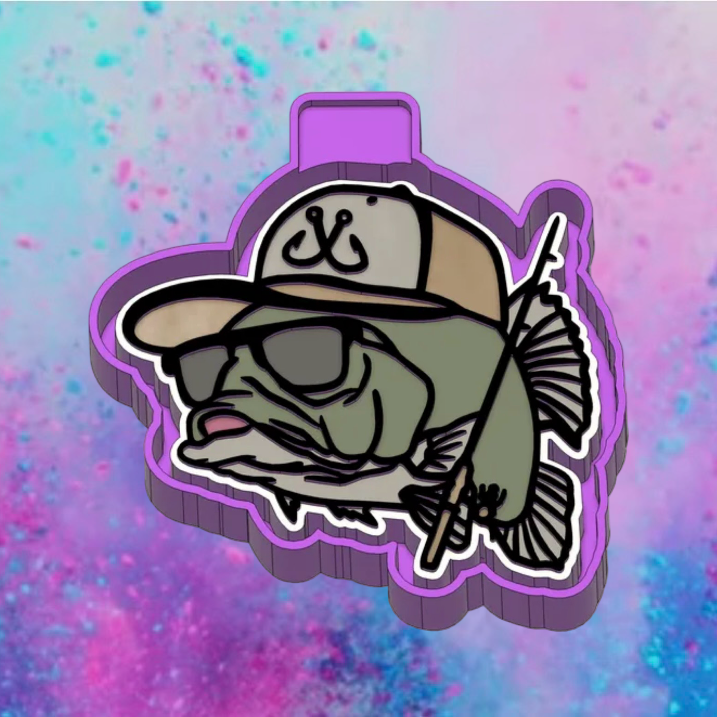 Bass fishing freshie mold