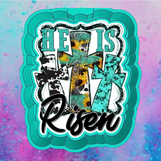 He is Risen freshie mold with cardstock