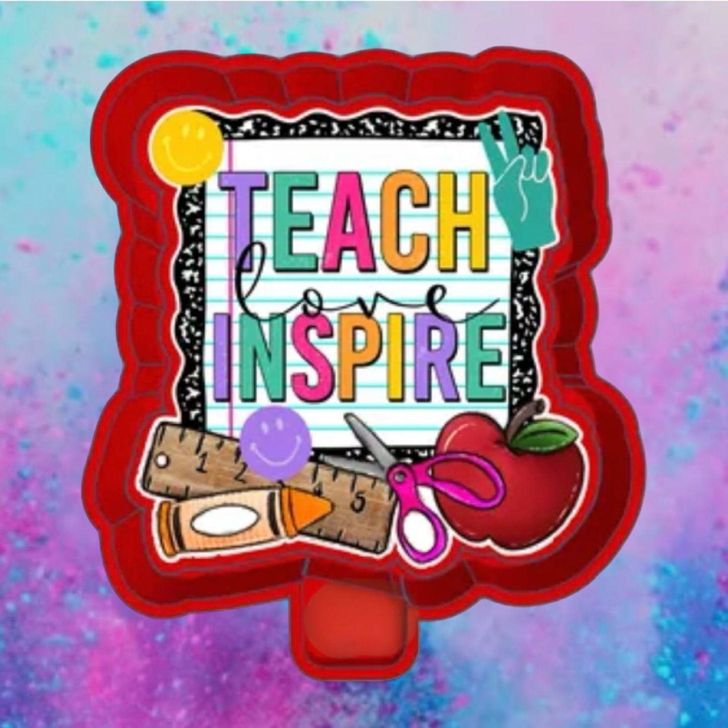 Teacher love inspired freshie mold with cardstock
