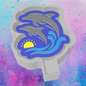 Dolphins in sunset freshie mold