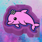 Dolphin with flower freshie mold