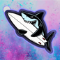 Shark eating surf board freshie mold