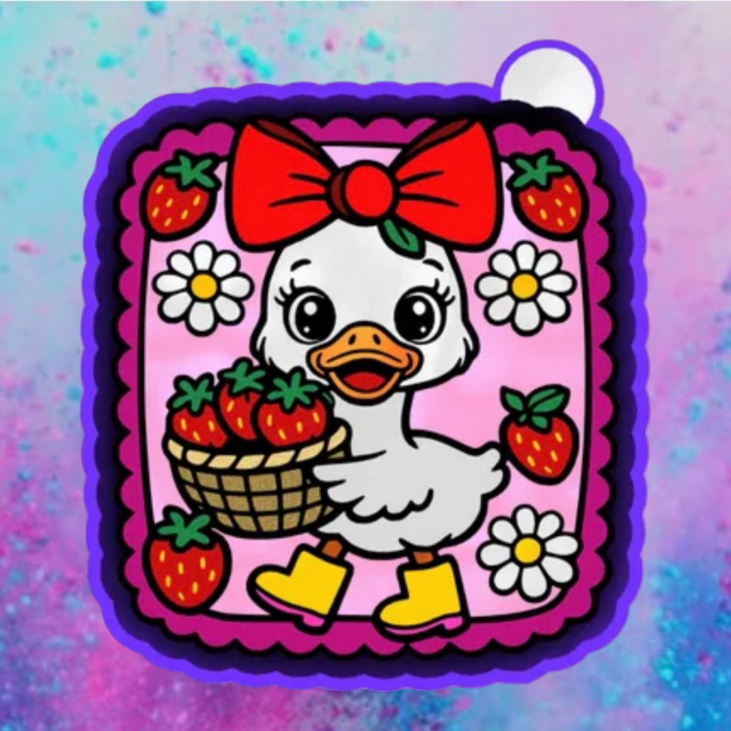 Cute strawberry goose freshie mold