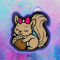 Cute girl squirrel freshie mold