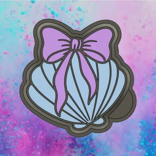 Shell with bow freshie mold