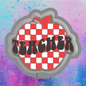 Checkered teacher apple freshie mold