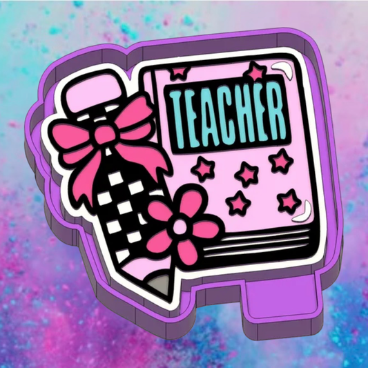 Teacher tablet and pencil freshie mold