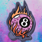 Flaming 8 ball freshie mold