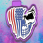 American  flag skull freshie mold