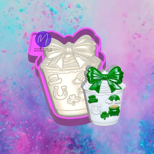 3D Luck coffee cup car freshie mold